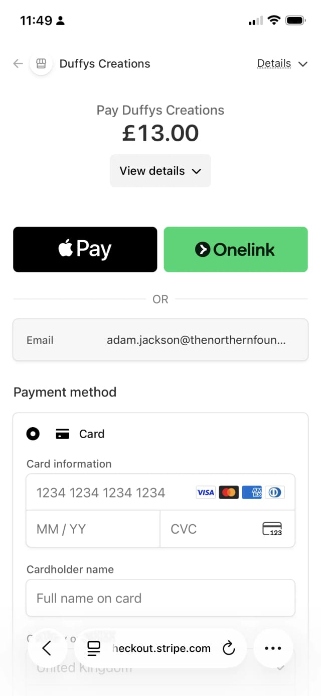 Mobile checkout with Apple Pay