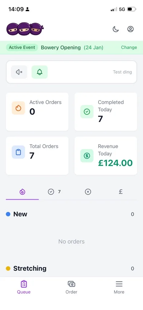 The Kitchen Queue on Mobile
